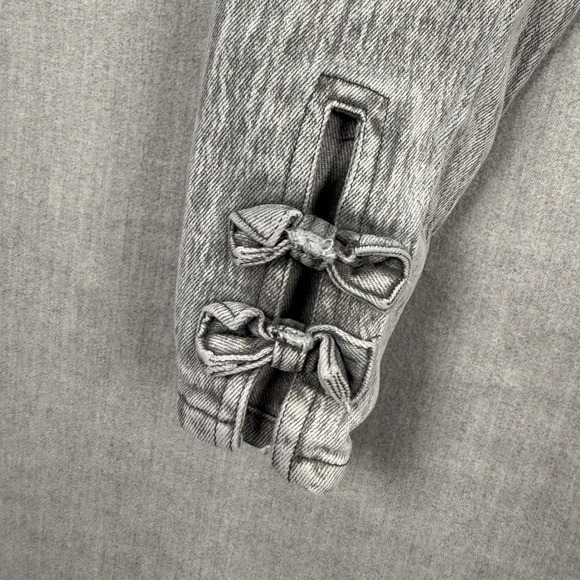 Pure Jeanswear Vintage Grey Acid Wash Bow Ankle Tapered Jeans Womens Size 9 - Picture 7 of 11